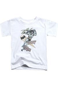 Футболка с коротким рукавом для малышей Batman в стиле полутонов Gildan, белый