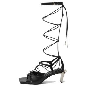 Candy Series Roman Sandals 6cm Women's DAPHNE LAB, черный