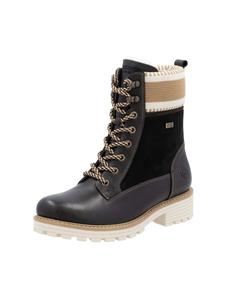 Remonte Черные ботинки на шнуровке