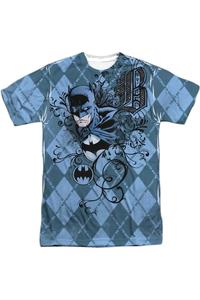 Футболка Batman Batgyle с коротким рукавом для взрослых из 100% полиэстера Gildan, белый