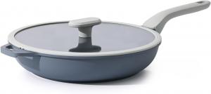 Керамическая сковорода PRICUSIS с антипригарным покрытием и крышкой 30 см, серый