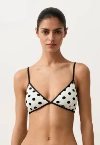 Бикини-Топ в форме треугольника в горошек Oysho, White