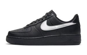 Кроссовки Air Force 1 для скейтбординга, износостойкие, низкие, унисекс, черные, серебристые Nike, Black