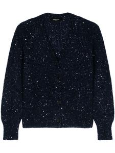 Fabiana Filippi кардиган, украшенный пайетками, синий