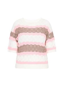 Женский свитер в коричневую полоску usha FESTIVAL