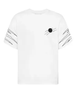 Футболка, круглый вырез, короткий рукав, царапина Plein Sport, белый