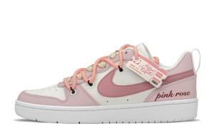Кроссовки Nike Court Borough Series Skateboard Shoes Women's Low-Top Pink Beige