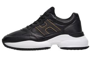 HOGAN Кроссовки мужские Interaction Leather Athletic Shoes Casual Shoes Black