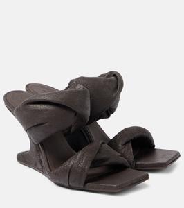 Кожаные мюли Twisted Cantilever 80 Rick Owens, Mahogany