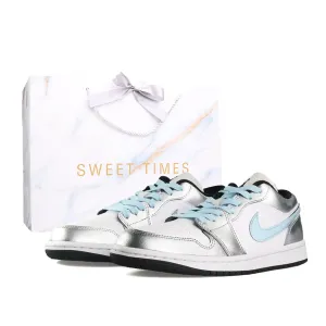 Jordan Баскетбольные кроссовки Air 1 Vintage, унисекс, низкие, серебристо-синие