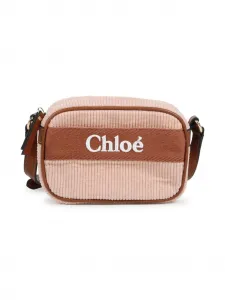 Сумка на плечо с вышитым логотипом Chloé Kids, розовый
