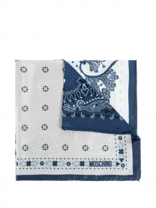 Платок с цветочным узором "пейсли" Moschino, бежевый