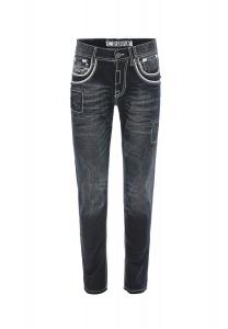 Джинсы со специальными декоративными швами CIPO & BAXX, цвет Darkblue