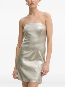 Бюстгальтерное мини-платье Patrizia Pepe, серебристый