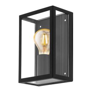 Уличный настенный светильник Eglo Alamonte I, стекло / нержавеющая сталь - 1 пламя - черный