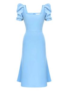 POST MERIDIEM платье миди с квадратным вырезом, синий