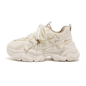 Износостойкие, дышащие, легкие, низкие, массивные женские кроссовки WARRIOR, Beige Khaki