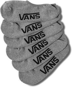 Vans Unisex Classic No Show Socks (3 пары) | Extra Low Cut, мягкая и эластичная ткань, повседневные носки, для низких кроссовок, Heather Grey