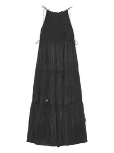Платье макси с завязками GANNI, черный