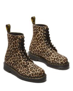 Ботинки Dr. Martens 1460 Pascal Light Tan Mini Leopard Spot Hair On, леопардовый