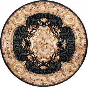 Ковер SAFAVIEH, 122 x 122 см, Empire Collection, круглый, Assorted, ручной работы из традиционной европейской шерсти, идеален для помещений с высокой проходимостью в гостиной, спальне (EM414B)