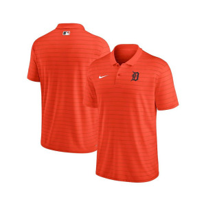 Мужская оранжевая рубашка-поло Detroit Tigers Authentic Collection Victory в полоску Performance Nike, оранжевый