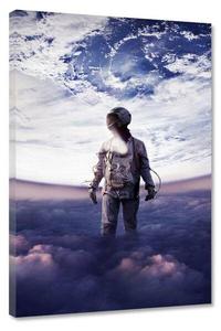 Картина на холсте Hustling Sharks Astronaut, синий