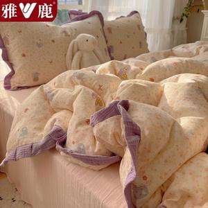 Yalu Комплект постельного белья 1,5 спальный, 4 предмета: пододеяльник 200x230 см, простыня на резинке