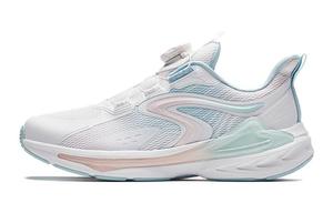 Низкие детские беговые кроссовки бело-розово-голубые подростковые Antakids