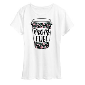 Женская футболка Mom Fuel с цветочным принтом и кофейным принтом Unbranded, белый