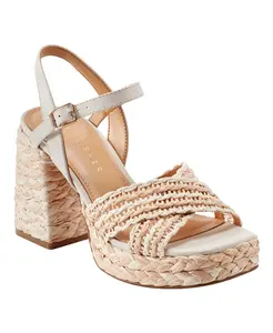 Женские сандалии Juliey на платформе с плетеным верхом и квадратным каблуком Marc Fisher LTD, белый