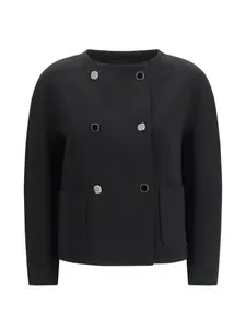 Двубортный пиджак Mstombrosa Max Mara, черный