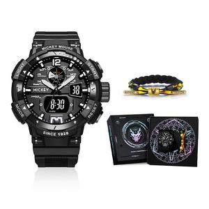 Disney Часы Mickey Electronic Movement Watch Men's Watch Black Dial, Black Dial Black Bezel MK-15123B