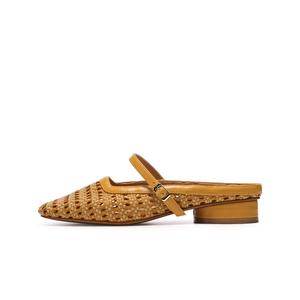 EBLAN Женские закрытые тапочки желтые, цвет Yellow