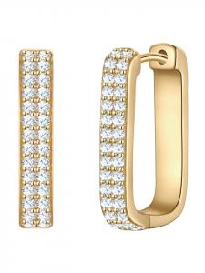 Glanzstücke München Серьги из стерлингового серебра с кубическим цирконием в оправе из желтого золота