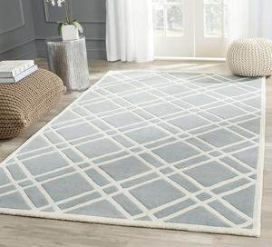 Ковер SAFAVIEH, 244 x 305 см, Chatham Collection ковер ручной работы Blue/Ivory CHT740B Diamond Lattice премиум шерсть