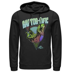 Мужской пуловер с капюшоном и рисунком динозавра в стиле ретро 80-х годов «Мир Юрского периода» Licensed Character