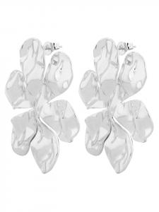 Adeliás Женские серьги - серьги-гвоздики в виде цветов из нержавеющей стали, серебристого цвета