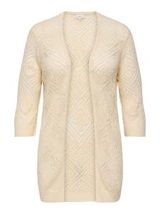 Вязаный кардиган ONLY Carmakoma CARWisty, экрю