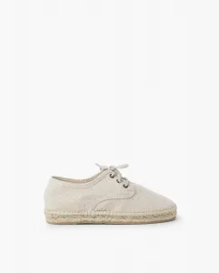 Детская обувь на шнуровке на подошве эспадрильи Pisamonas, цвет Crudo