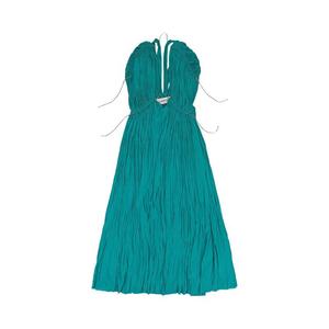 Платье Lanvin Long Pleated Dress, Aquamarine