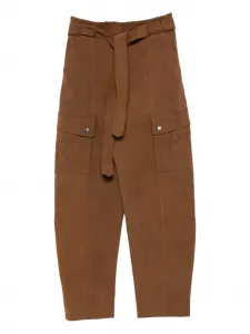 Брюки-карго с поясом THE ANDAMANE, коричневый