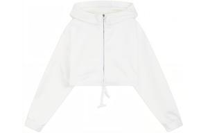 Застёгивающаяся на молнию укороченная худи WE11DONE, белая