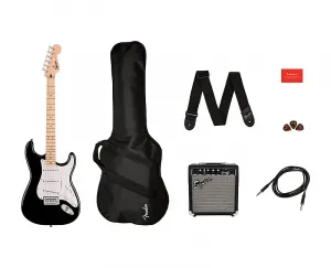 Squier Sonic Stratocaster Pack - черный с грифом из клена