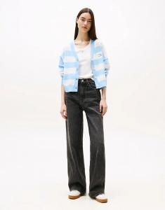 Джинсы Tommy Jeans Charlie с высокой посадкой и широкими штанинами черного цвета