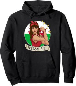 Толстовка с капюшоном Cymraeg для девочек из Уэльса Cymru Merchandise Cymraeg Wales Gifts ., черный