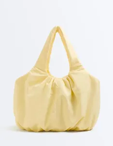 Желтая сумка-шоппер со сборками OYSHO