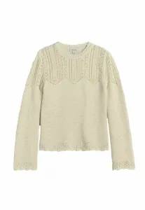 Романтический вязаный джемпер стандартного кроя Bhoem, Ecru