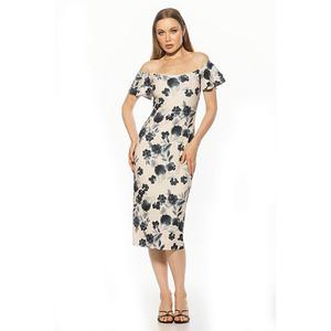 Женское платье-футляр winston с рукавами-крылышками и открытыми плечами Alexia Admor, Watercolor Floral