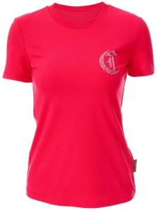 Just Cavalli футболка с декорированным логотипом, розовый